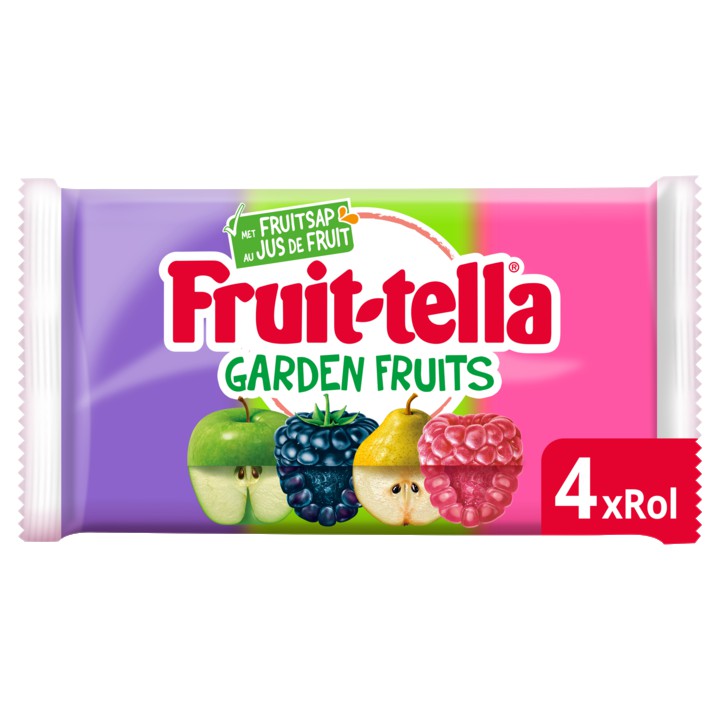 Fruittella Garden Fruits Rollen snoep Pak 4 rollen