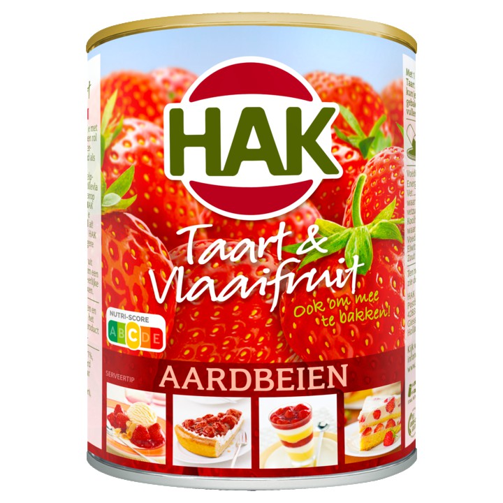 Hak Taart &amp;amp; Vlaaifruit Aardbeien 430g
