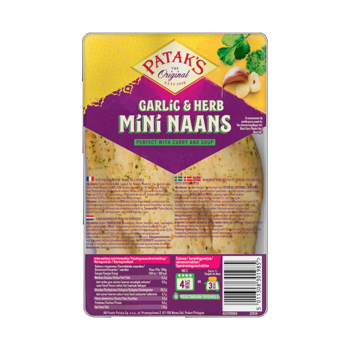 Pataks mini Naan garlic &amp;amp; herbs