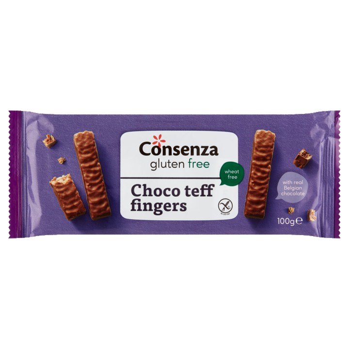 Consenza Gluten Free Choco Teff Fingers 5 x 20g