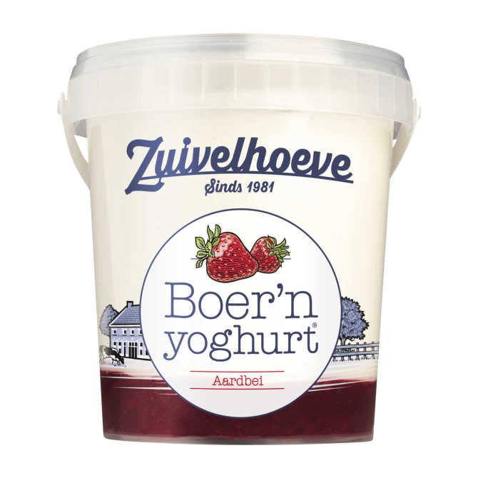 Zuivelhoeve Boer&#039;n yoghurt aardbei