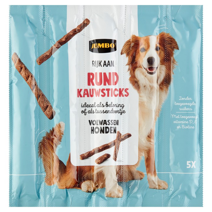 Jumbo Rijk aan Rund Kauwsticks Volwassen Honden 5 Stuks