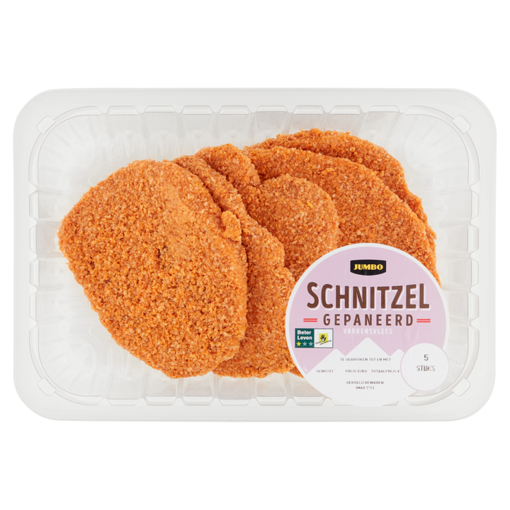 Jumbo Varkens Schnitzel Gepaneerd 5 Stuks