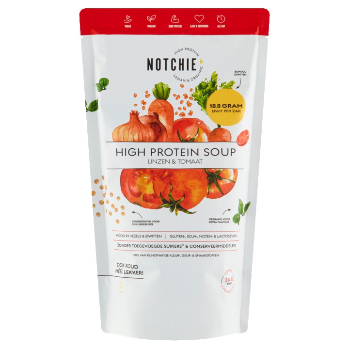 NOTCHIE High Protein Soup Linzen &amp;amp; Tomaat 570ml