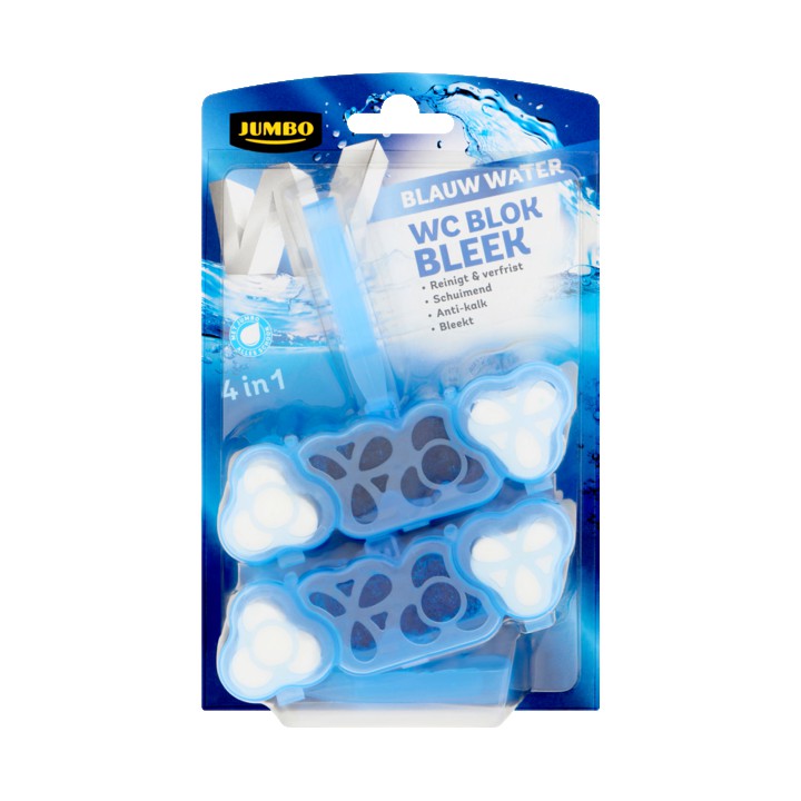 Jumbo Blauw Water WC Blok Bleek 2 x 48g