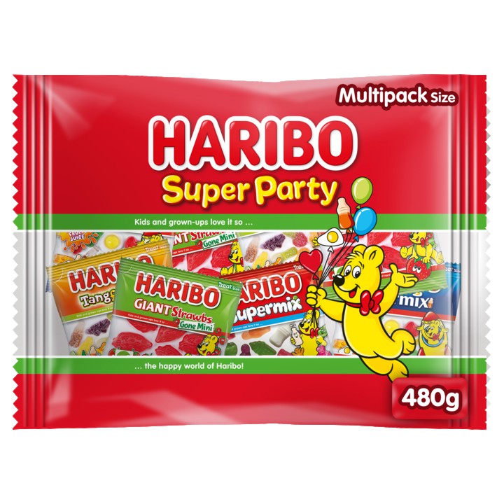 Haribo Super Party Uitdeelzakjes 480g