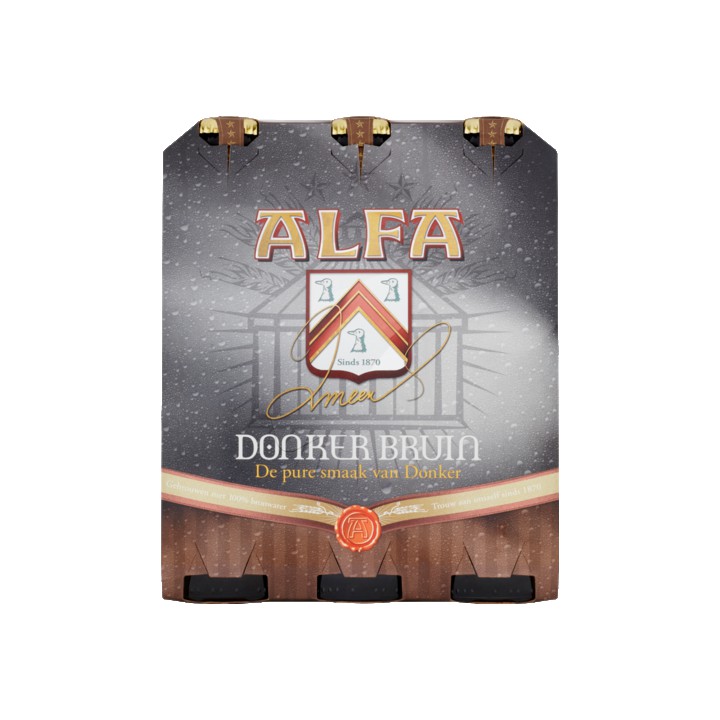 Alfa Donker Bruin Flessen 6 x 300ml