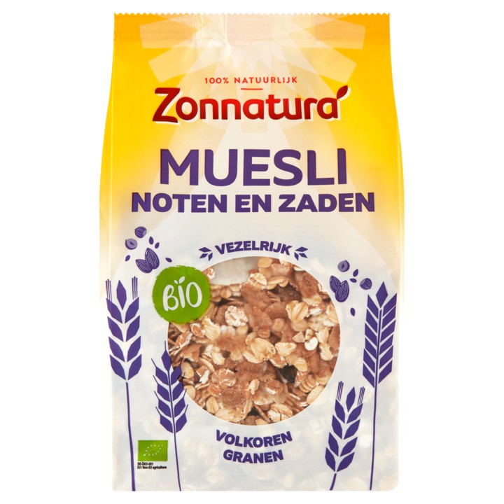 Zonnatura Muesli Noten en Zaden Bio 375g