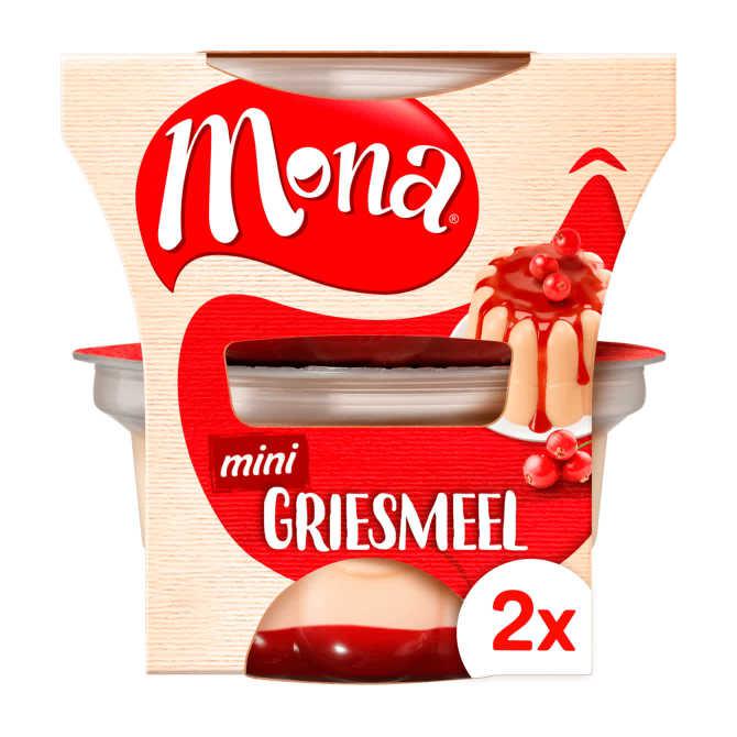 Mona Mini&#039;s griesmeel pudding met rode bessensaus