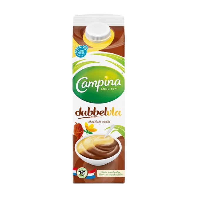 Campina Dubbelvla chocolade-vanille