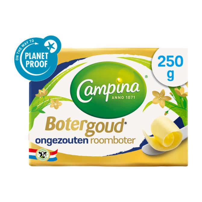 Campina Botergoud ongezouten roomboter