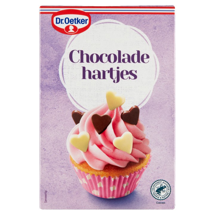 Dr. Oetker Chocoladehartjes versiering 45g