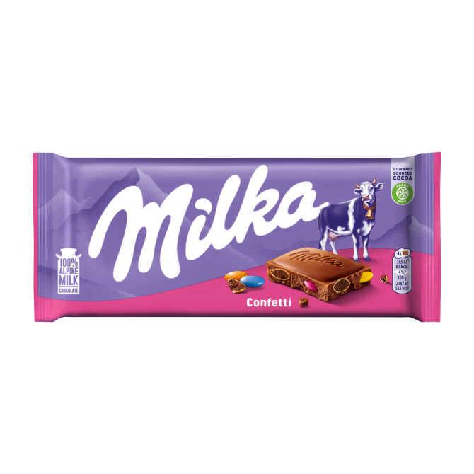 Milka Confetti chocolade reep 100 g