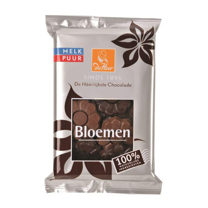 De Heer chocolade bloemen melk puur