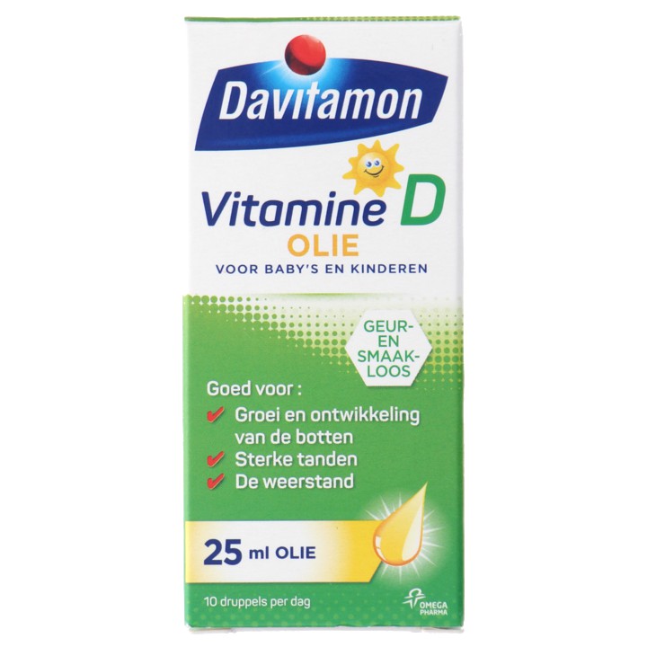 Davitamon Vitamine D olie voor baby&amp;#x27;s en kinderen, 25ml