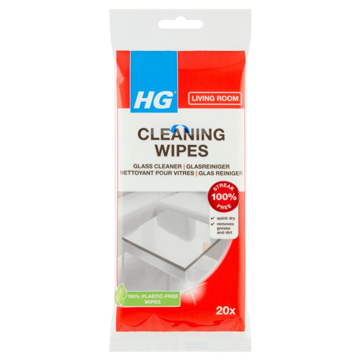 HG Cleaning Wipes Glasreiniger 20 Stuks