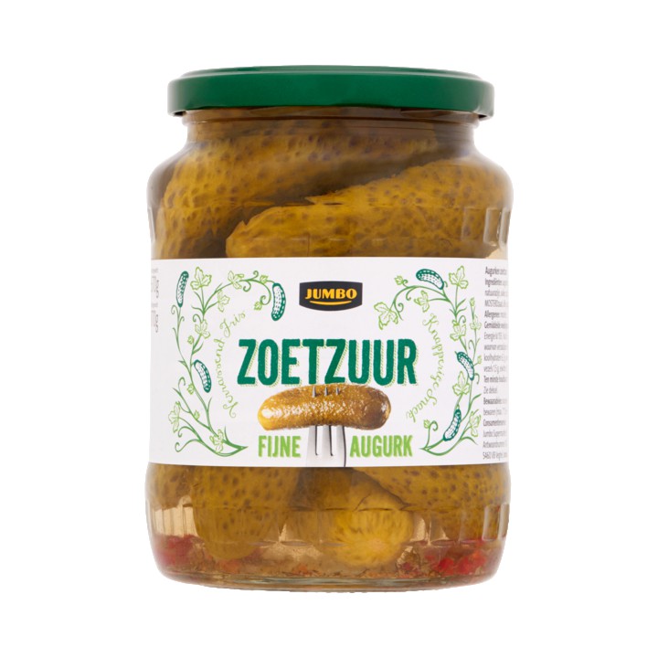 Jumbo Fijne Augurk Zoetzuur 370g