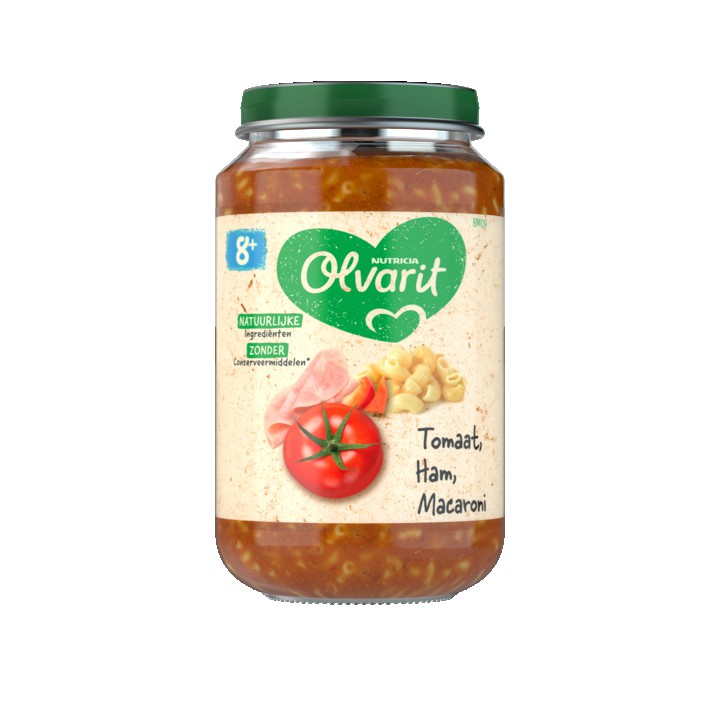 Olvarit Tomaat Ham Macaroni 8+ Maanden 200g