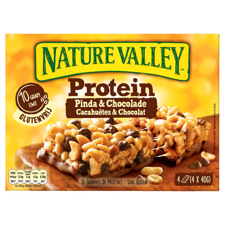 Nature Valley Protein Pinda &amp;amp; Chocolade 4 Repen 4 x 40g