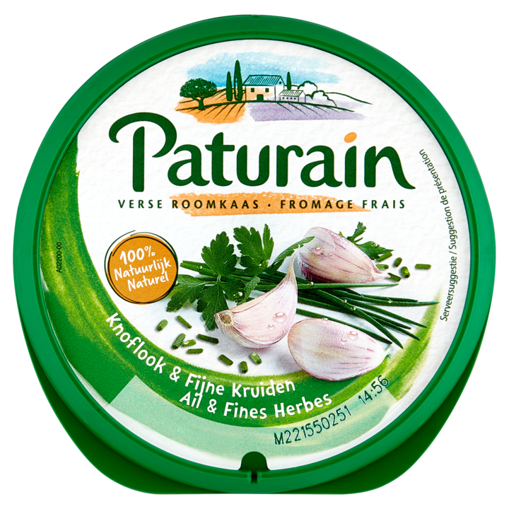 Paturain Verse Roomkaas Knoflook &amp;amp; Fijne Kruiden 90g