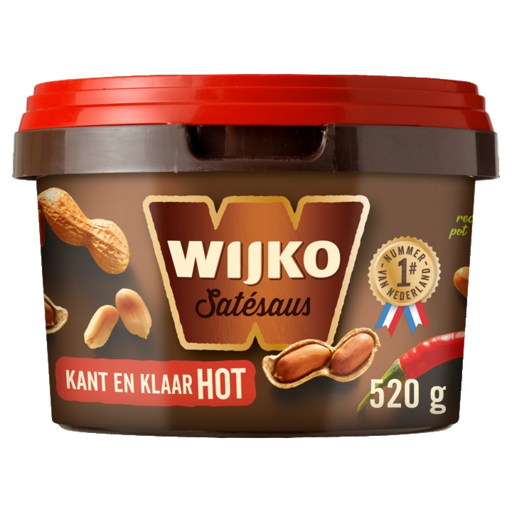 Wijko Sat&amp;eacute;saus Hot Kant en Klaar 520g