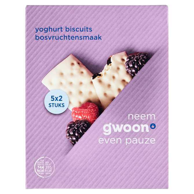 g&#039;woon Yoghurt biscuit bosvruchten