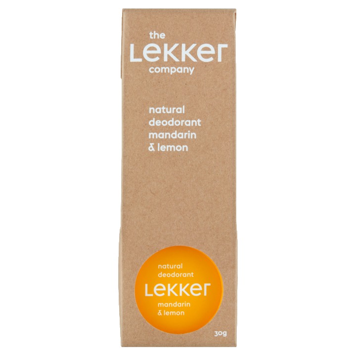 The Lekker Company Natuurlijke Deodorant Cr&amp;egrave;me Mandarijn &amp;amp; Citroen 30g