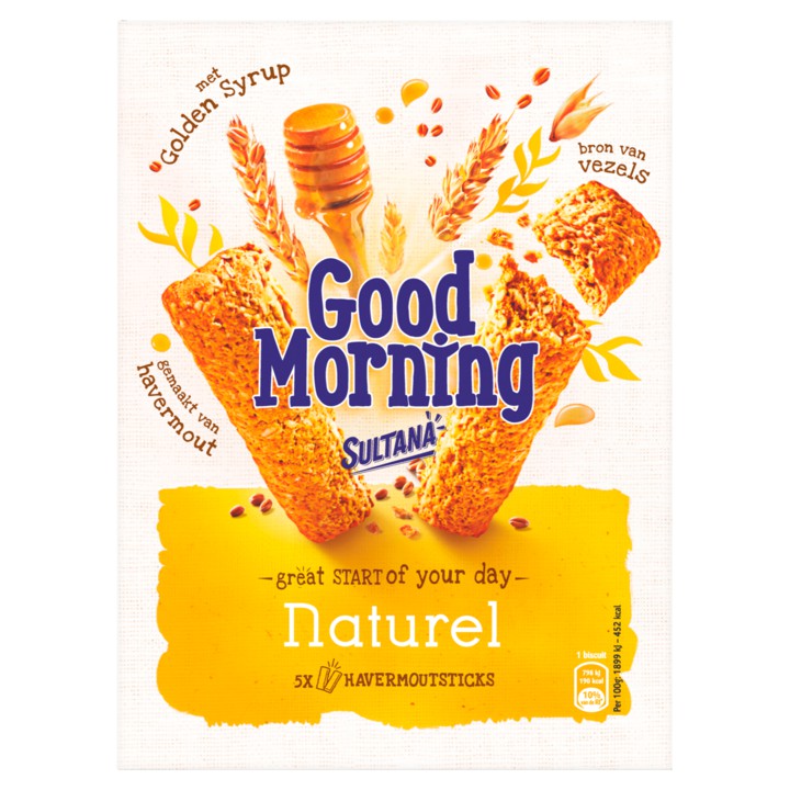 Sultana Good Morning Naturel Havermoutsticks 5 Stuks 205g