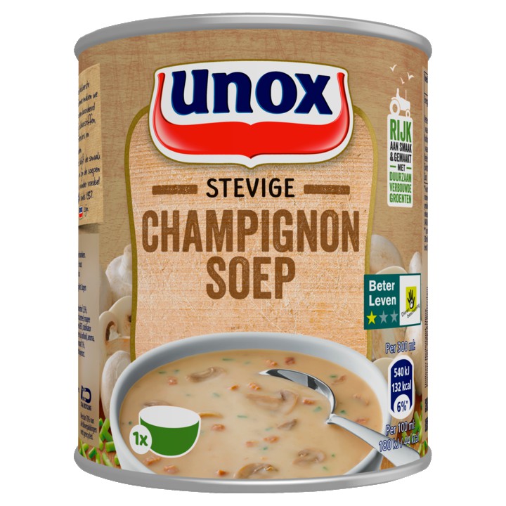 Unox Soep in blik stevige champignonsoep