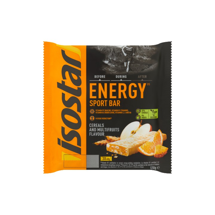 Isostar Energy Sport Bar Cereals and Multifruits Flavour 3 x 40g