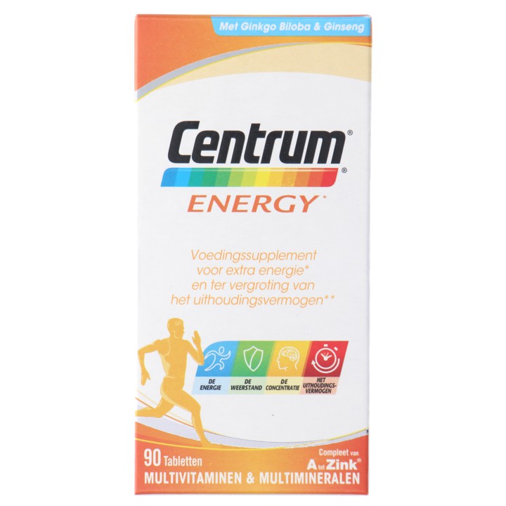 Centrum Energy multivitaminen &amp;amp; multimineralen tabletten, 90 stuks