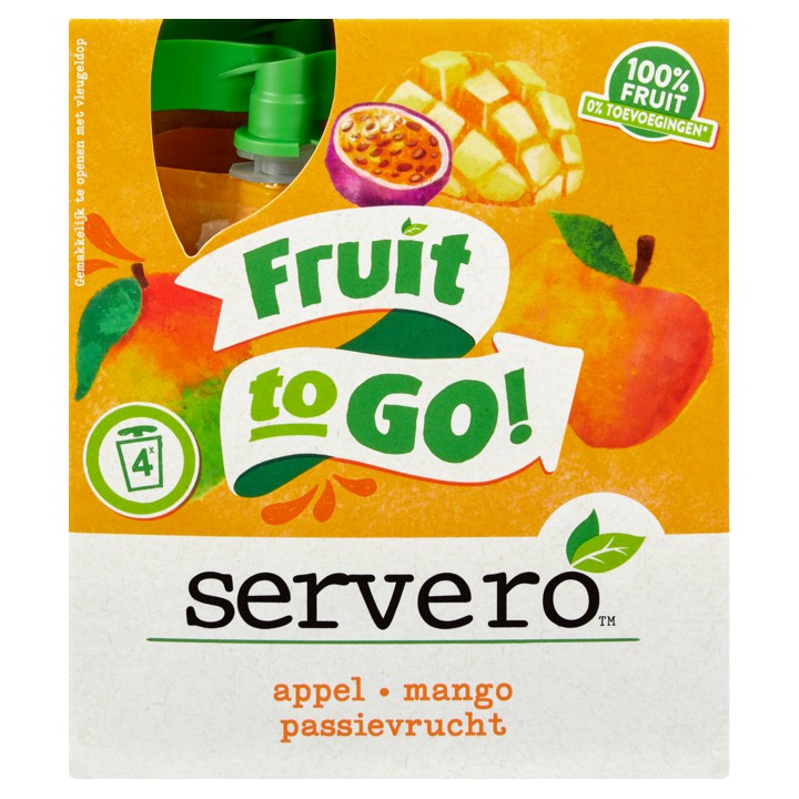 Servero Fruit to Go Knijpfruit Appel, Mango, Passievrucht