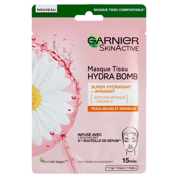 Garnier SkinActive Hydra Bomb Tissue Masker met Kamille