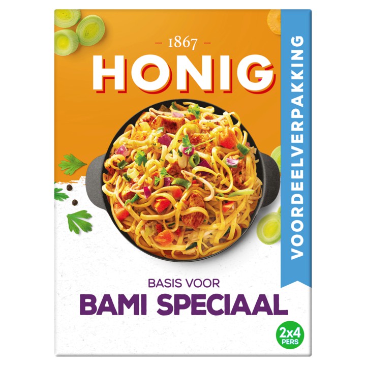 Honig Maaltijdmix voor Bami Speciaal Dubbelpak  2 x 37g