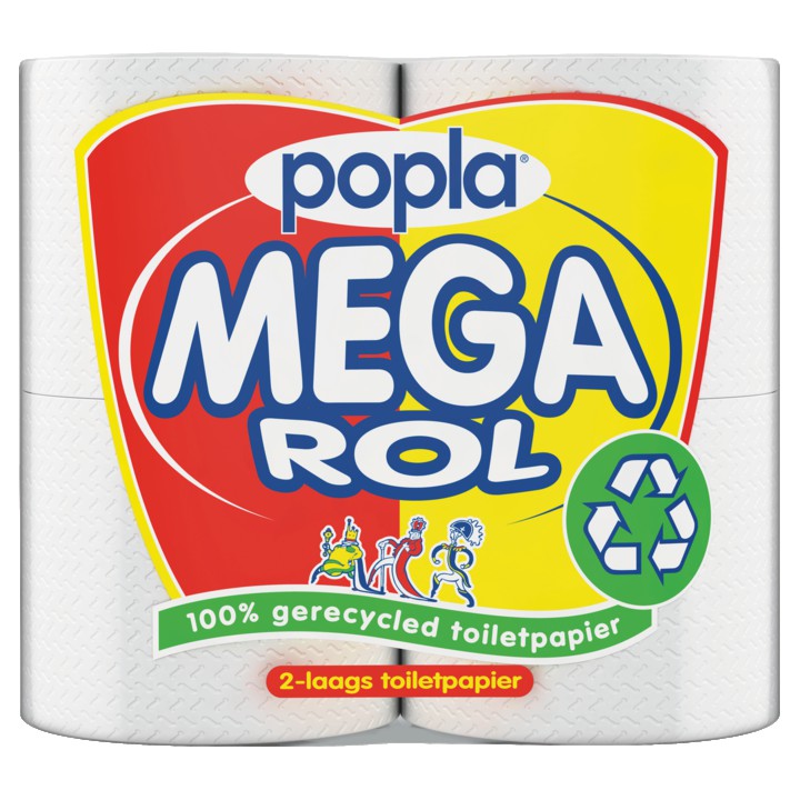 Popla Mega Rol Toiletpapier 4 rollen