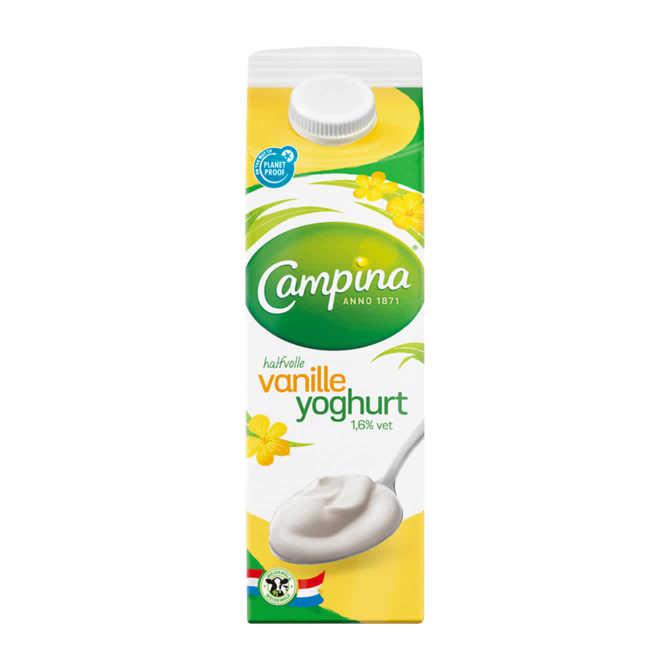 Campina Halfvolle yoghurt vanille smaak