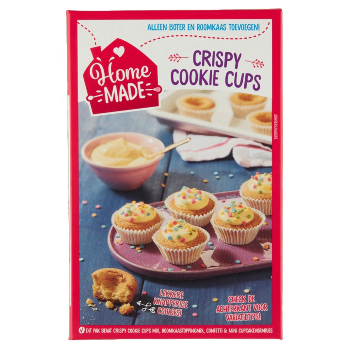 HomeMade Complete Mix voor Crispy Cookie Cups 190g