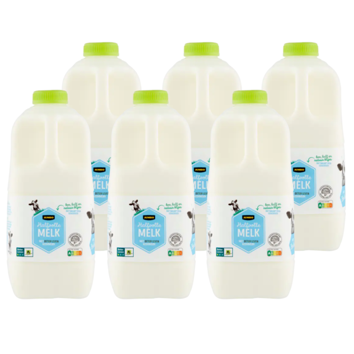 Jumbo Halfvolle Melk 6 x 2L 1 Ster Beter Leven
