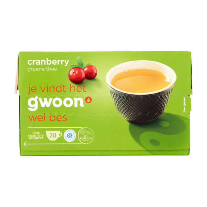 g&#039;woon Groene thee cranberry