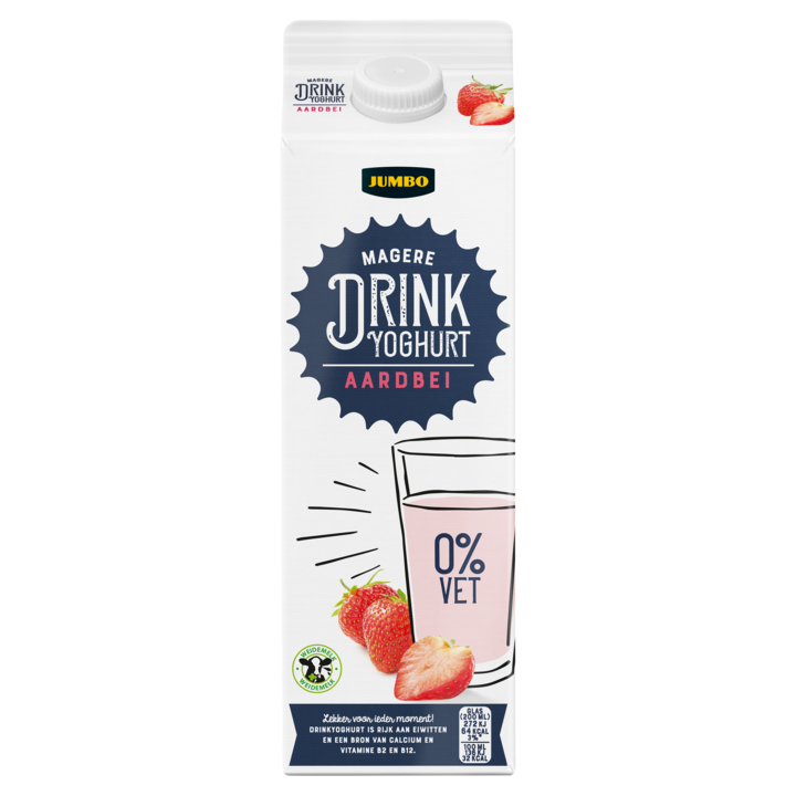 Jumbo Drinkyoghurt 0% Aardbei 1L