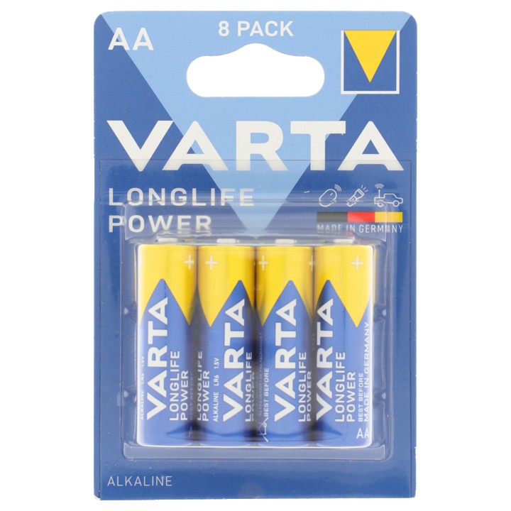 Varta Longlife Power AA blister (small), 8 stuks