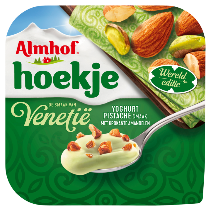 Almhof Hoekje pistache yoghurt met krokante amandelen