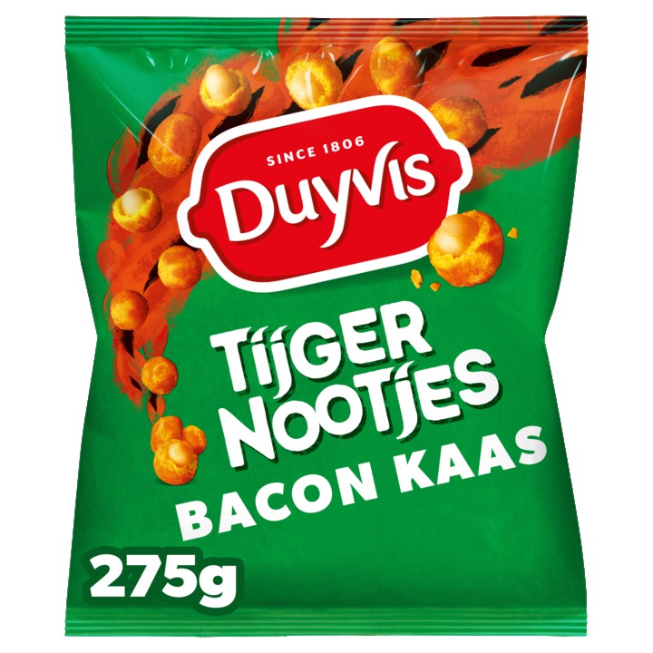 Duyvis Tijgernootjes Bacon Kaas Pinda Noten 275gr