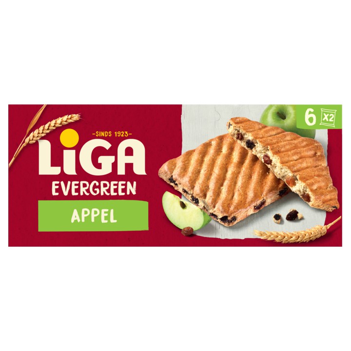 LiGA Evergreen koekjes Appel 12 Stuks 250g