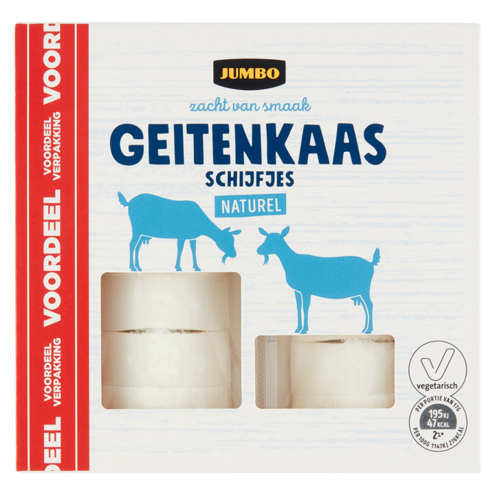 Jumbo Geitenkaas Schijfjes Naturel Voordeelverpakking 2 x 100g