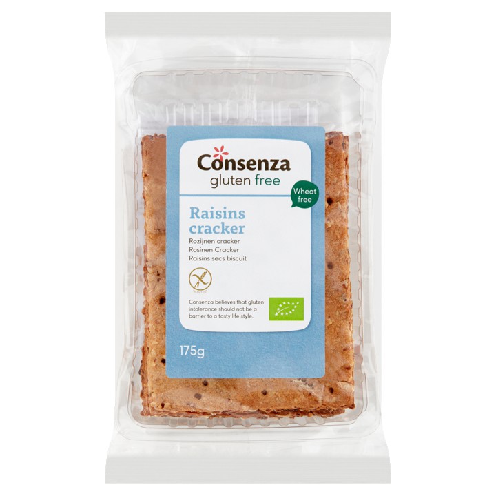 Consenza Gluten Free Rozijnen Cracker 175g