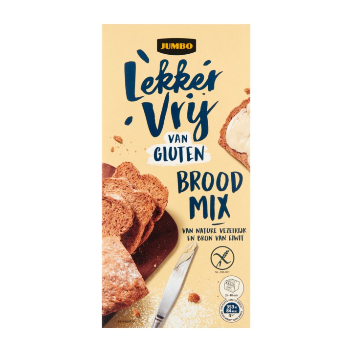 Jumbo Lekker Vrij van Gluten Broodmix 450g