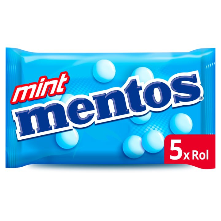 Mentos Mint Rollen Snoep PepermuntPak 5 rollen