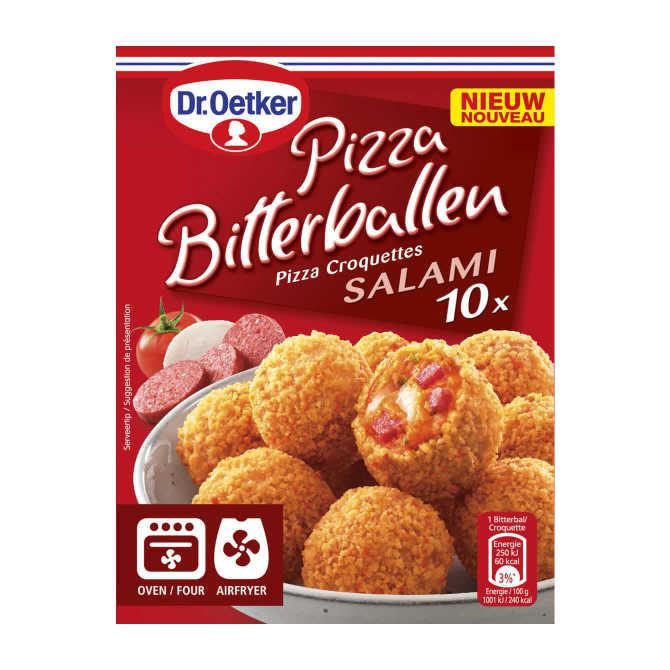 Dr. Oetker pizza oven bitterballen salami