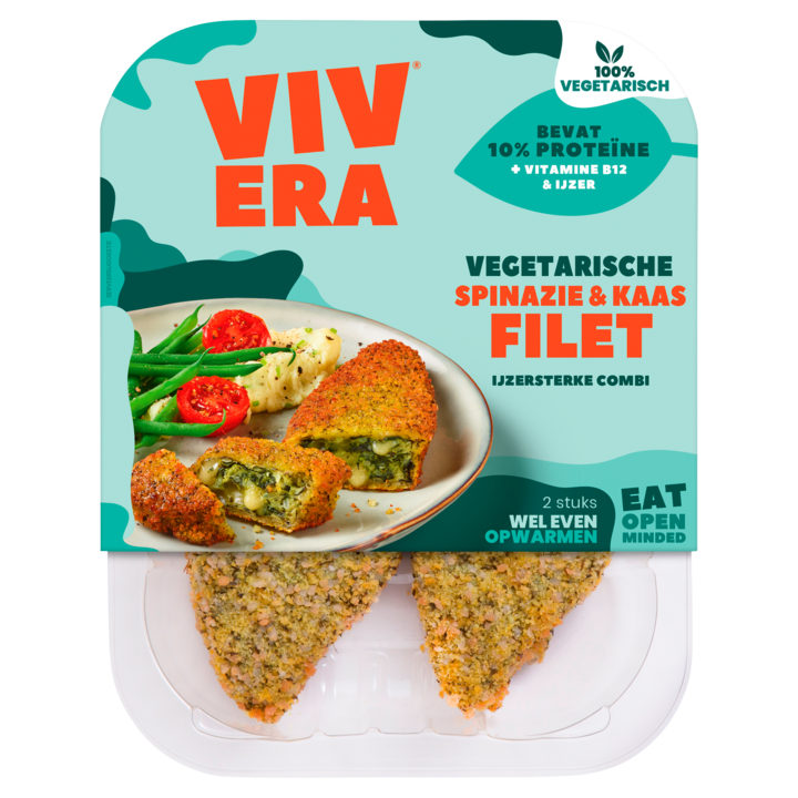 Vivera Vega Spinazie Kaas filet 2 x 100g